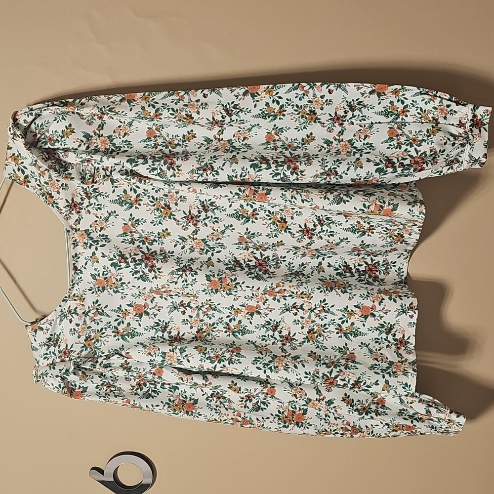 Maison Stella & Suzie Floral Long Sleeve Blouse,S/36/8